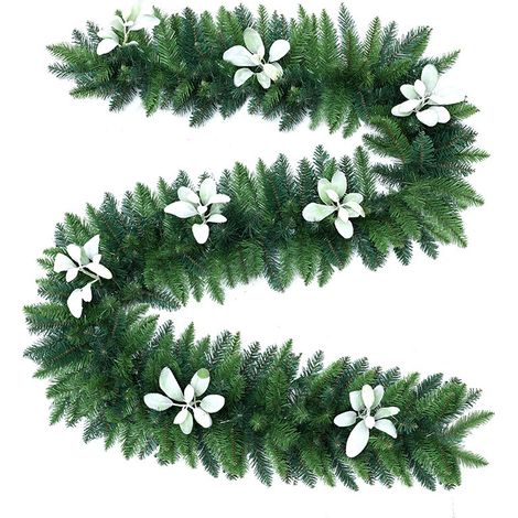 Décoration de Noël en rotin de 2,7 m, décoration de fenêtre suspendue, porte suspendue, couronne, ornements, arbre de Noël, fournitures pour la maison (1/4)