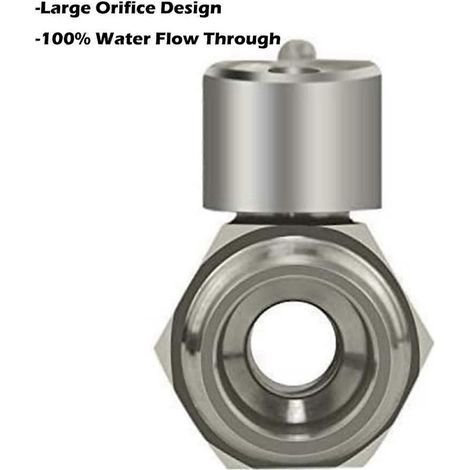 Deux mini-vannes à bille en acier inoxydable 304 (filetage intérieur 1/2 pouce x filetage extérieur), filetage NPT, vanne de régulation de débit d'eau (1/3)