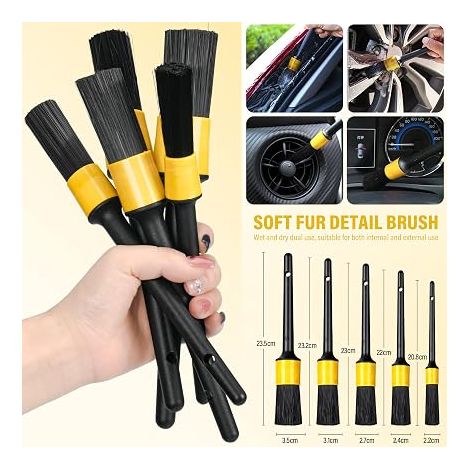 Car Cleaning Kit, Brushes, Polishing Sponges, Cleaning Gel with Carry Bag (1/4)