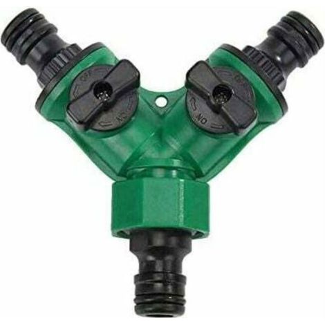 Distributeur 2 Voies - 3/4 Pouces - Pour Tuyaux D'arrosage - Répartiteur D'eau Universel - 1 Pièce (1/3)
