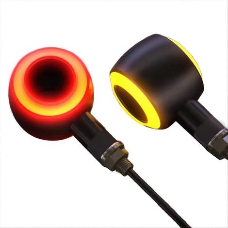 Intermitentes LED para motocicleta, 12 V, color rojo brillante. (1/2)