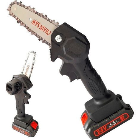 Trade Shop - MINI ELETTROSEGA SEGA ZU BATTERIA 24V ELECTRISCHE MOTOSEGA -