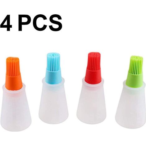 Vtizikl4 Pcs Silicone Huile Bouteille Brosse Bbq / pâtisserie Basting Brushes, silicone Cooking Grill Barbecue Cuisson Pâtisserie Huile / mie (1/5)