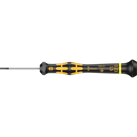 Tournevis pour vis à fente, 0.23 x 1.5 x 40 mm, Noir/jaune (1/5)