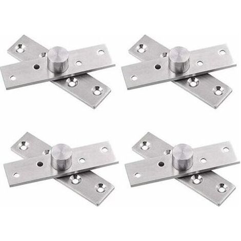 PA bisagras pivotantes de puerta giratorias ocultas de 360 grados, bisagras pivotantes para puerta de acero inoxidable engrosadas, bisagras superiores e inferiores de madera para gabinetes, v (1/4)