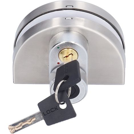 Verrou intelligent pour porte vitrée 3.7V, sans perçage, à empreinte digitale, électronique, semi-circulaire, double ou simple battant, avec batterie intégrée, modèle une porte. (1/5)