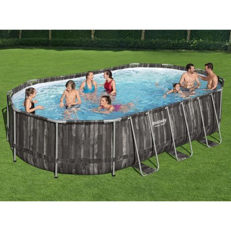 Bestway Power Steel Swimmingpool-Set Oval 488x305x107 cm (1/5)