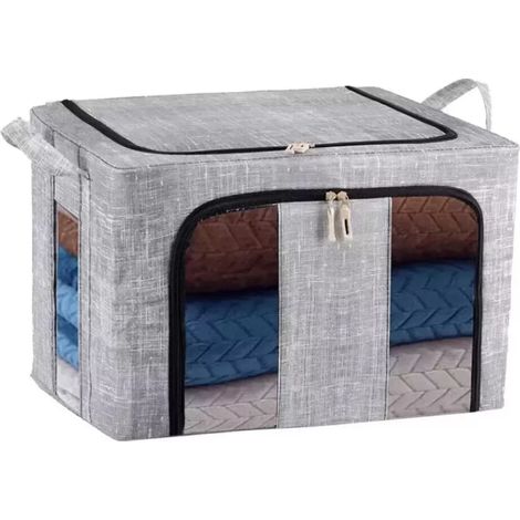 1 Aufbewahrungsbox mit Stahlrahmen aus Vliesstoff - 1 Aufbewahrungsbox mit Stahlrahmen aus Vliesstoff (1/5)