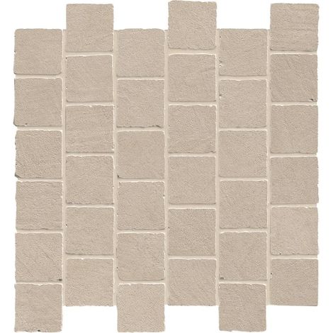 Mosaïque effet Béton Grège Quadra 31x31x0,9 cm Mat Benzaro - Sol et mur intérieur (vendu par carton de 0,3844 m²) - RO'MA CARRELAGE