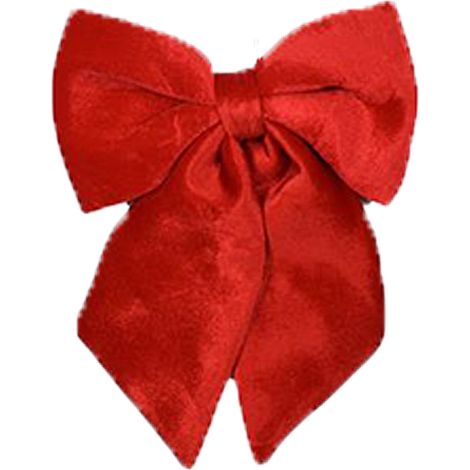 Fiocco rosso in velluto  cm 34  decorazione natalizia puntale albero di natale addobbi per casa negozio ristoranti hotel (1/3)