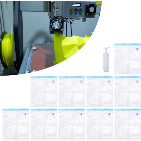 10 Sacs Sous Vide avec Pompe à Air pour Filament PLA Imprimante 3D, Étanches et Réutilisables