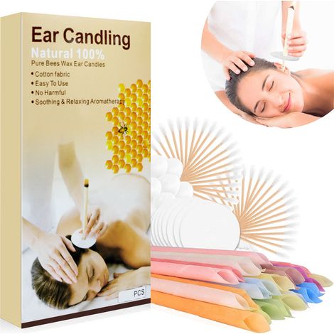 24 Pièces Kit de Cônes Auriculaires pour Nettoyage des Oreilles, Retrait de Cérumen, avec 8 Bouchons de Protection