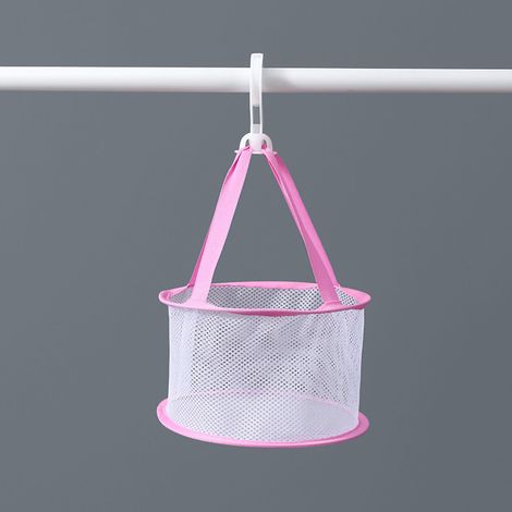 Filet de Séchage Œuf Beauté pour Éponges et Pinceaux Maquillage, Support Rotatif 360°, Diamètre 20cm, Rouge Rose