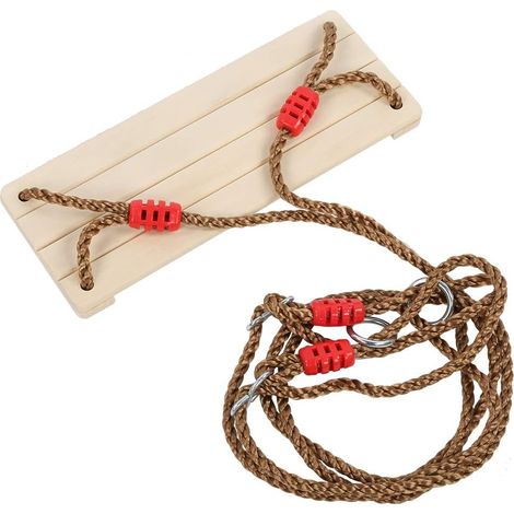 Balançoire en Bois Durable, Balançoire Suspendue D'intérieur et D'extérieur pour Adultes et Enfants dans Le Jardin ou la Cour (1/5)
