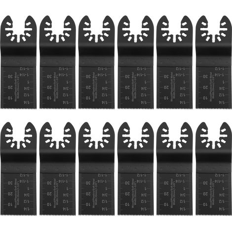 20 hojas de sierra oscilantes con 2 adaptadores de clip en C, hojas de sierra multiherramienta oscilantes para madera, metal y plástico, hojas de sierra de liberación rápida, hojas de corte multiherra (1/5)