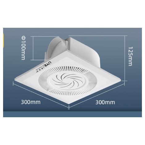 Ventilateur d'extraction plafond 10 pouces BPT-01T pales hélicoïdales, encastrement 250×250mm 26W pour grande salle de bain et cuisine (1/5)