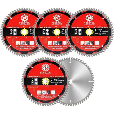 Kreissägeblatt Holz 60 Zähne Spanplatten Kunststoffe 184mm 60T 5 (1/5)