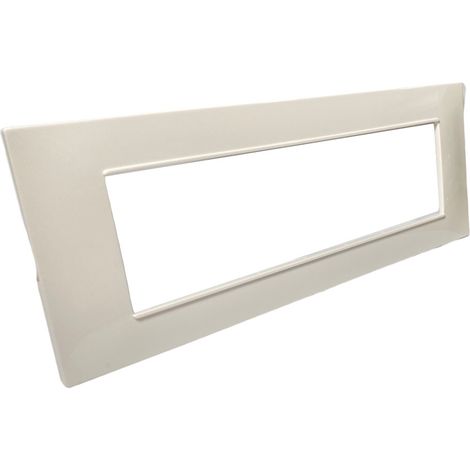 Placchetta per interruttore a 7 posti bianco cassetta 507 compatibile con vimar plana supporto cover (1/2)