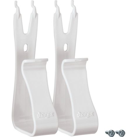 Soporte para dispositivos multimedia, plástico, blanco /juego de 2/ VZ02MM