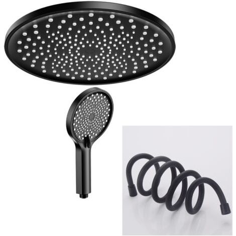 Douche de tête (noire), raccords filetés 1/2\