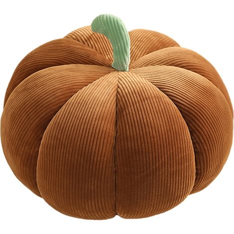 Coussin Forme Citrouille - 18 x 8 cm - Rembourrage Coton Polypropylène - Décoration Automne Halloween - Pour Intérieur Bureau Fête - 1 Pièce (1/5)