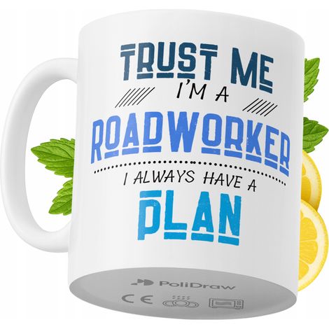 Tazza divertente e umoristica per operai stradali, ideale per caffè e tè, con grafica e testo divertenti. Perfetta per compleanni, onomastici e festività. Tazza premium per occasioni speciali, per cas (1/5)
