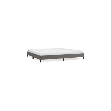 Cadre de lit Gris 200x200 Similicuir (1/5)