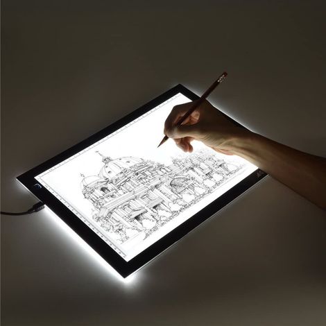 Tablero de seguimiento de pintura de escritura de caja de luz LED A3 ultrafino - Brillo regulable - Alimentado por USB (1/5)