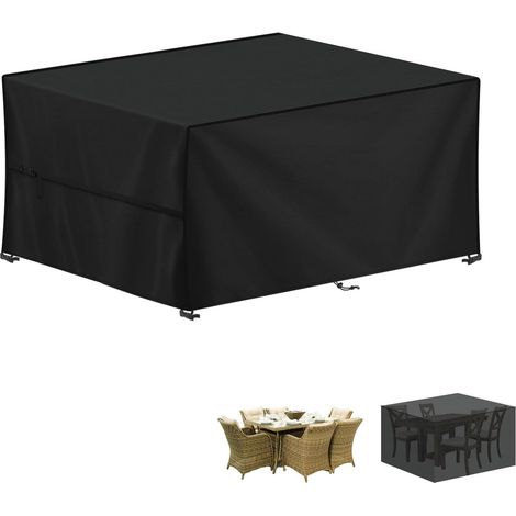Housse Salon de Jardin Exterieur, Housses Table de Jardin 420D Tissu Oxford Bâche Table Jardin, Housse Protection Table Jardin, Imperméable Housses pour Table de Jardin, 140x80x75cm (1/5)