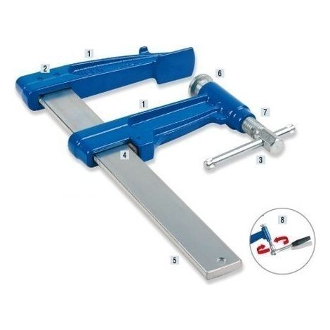 Tornillo Apriete Profesional Llanta 30X8Mm Apertura 30Cm 3-P Urko