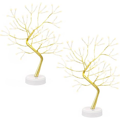 Mini albero di Natale starburst 2 pz Oro Diam. 12 x 50 cm vidaXL (1/5)