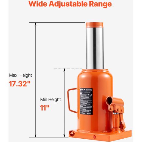 Cric bouteille hydraulique 50 t cric bouteille soudé avec longue (1/5)