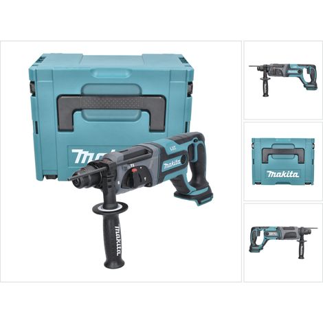 Makita – Perforateur-burineur sans fil 18V – SDS-Plus – 2 Joules – 4.000 cps/min – Boîtier Makpac – Pour béton armé et acier - DHR 241 TJ (1/5)