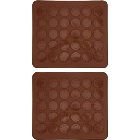 2 Pcs 30 Trous Macaron Silicone Tapis De Cuisson Moule Anti-Adhésif Macaron Pad Four Four Tapis De Cuisson DIY Feuille Gâteau Moules (1/5)