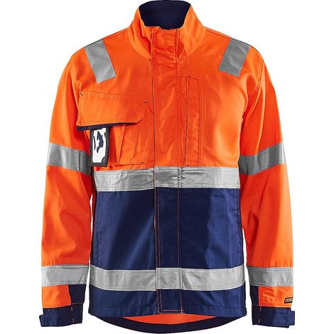Veste de travail haute visibilité 4064 - Orange fluo/Marine 5XL