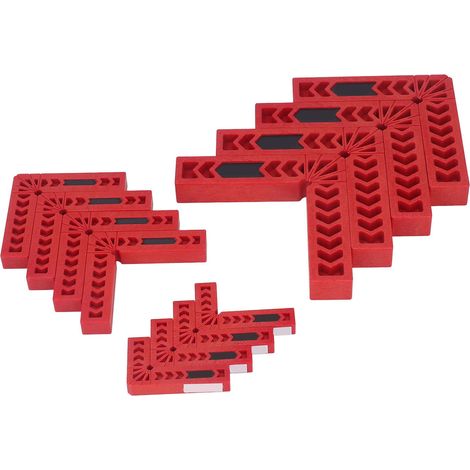 Ensemble de 12 équerres de positionnement à 90° en plastique haute résistance, outil de menuiserie