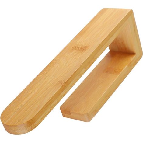 Porte-serviettes en bois sans perçage, adhésif, étagère suspendue étan (1/5)