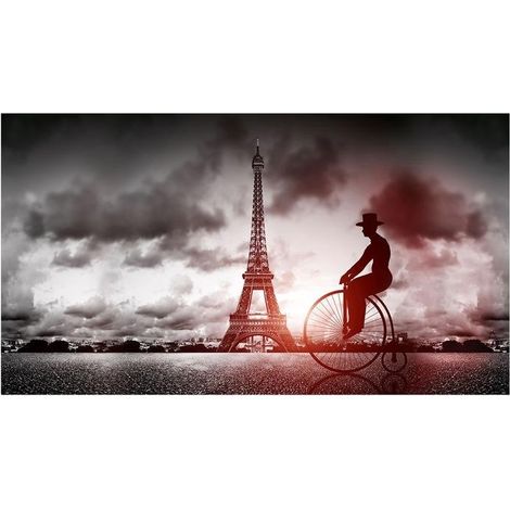 Lupia Quadro Moderno, Vetro Acrilico Plexy, Facile da appendere, da parete, stampa con Colori intensi, prodotto in Italia, 100x180 cm PARIS BIKE PLEXART (1/4)