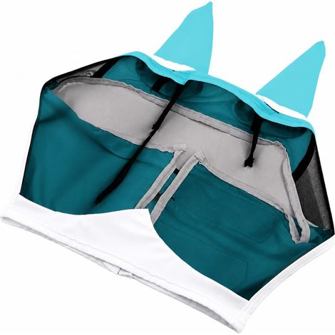Ear Mask  Hook and Loop Fastener, Comfortable Contoured, Pasture Mask, Blue, M (1/5)