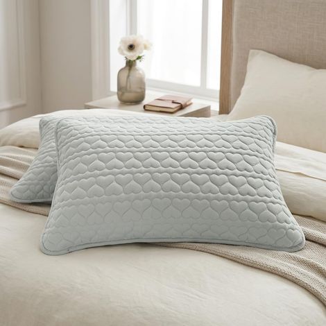 Dos fundas de almohada acolchadas gruesas de una sola capa. (1/5)