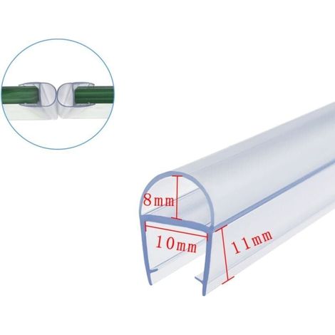 Shower door seal, bath screen seal, shower wall seal, for glass wall 6mm/8mm/10mm/12mm thickness glass seal in shower seal LOY (1/4)