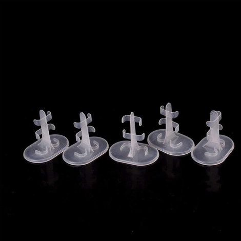 Lot de 5/10 supports poupée plastique, présentoirs pour poupées, accessoires tenue poupée fille. (1/5)