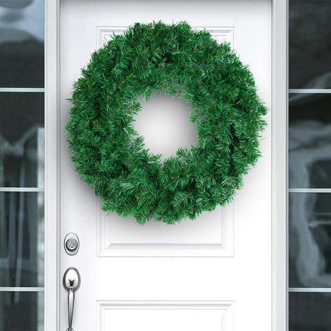 Guirlande - Couronne En Rotin - Décoration Porte Fenêtre Intérieur Extérieur - Pour Noël Fêtes - 1 Pièce (1/5)