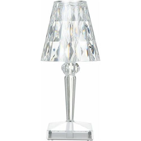 Lampe De Table En Cristal De Diamant, Lampe De Chevet Veilleuse Atmosphere Chambre, Temperature/Luminosite Reglable, Pas De Batterie, Chargement Usb - Pas de batterie, type usb (1/5)
