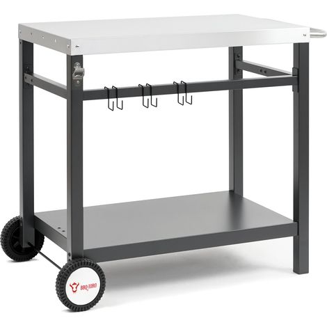 BBQ-Toro Carrito Barbacoa 85x50x81 cm  Mesa Auxiliar Carrito Barbacoa Rodante (1/5)