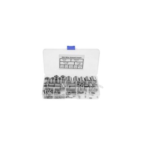 Lot de 80 inserts filetés hélicoïdaux en acier inoxydable SS304, M3M14 (1/4)