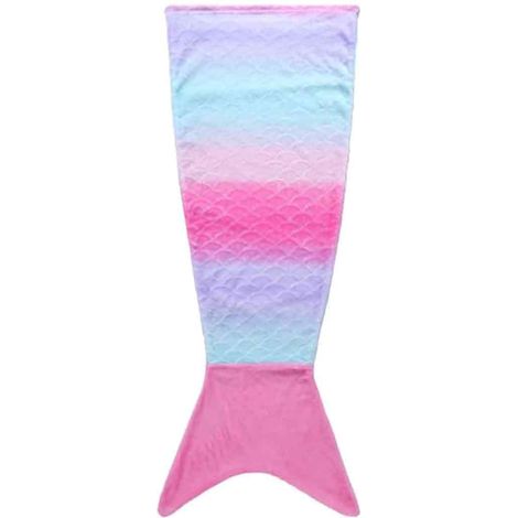 Couverture requin sirène sac de couchage enfant couverture queue de sirène double flanelle (1/5)