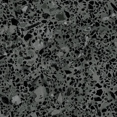 Carrelage sol / mur effet terrazzzo noir 20x20 cm STRACCIATELLA BATTUTO GRAFITO (vendu par boite de 1m2) (1/2)