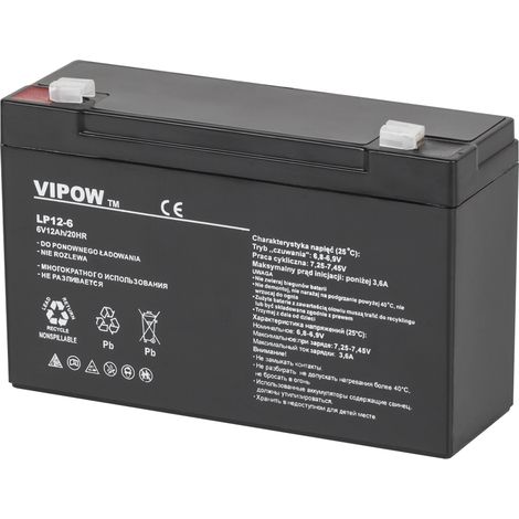 Batteria al gel Vipow 6V/12Ah (1/5)