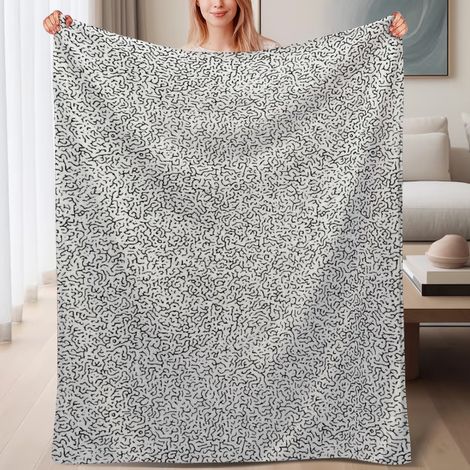 Couverture polaire moelleuse pour bureau 60x80 pouces, pour lit, canapé, voyage, camping et famille (1/4)